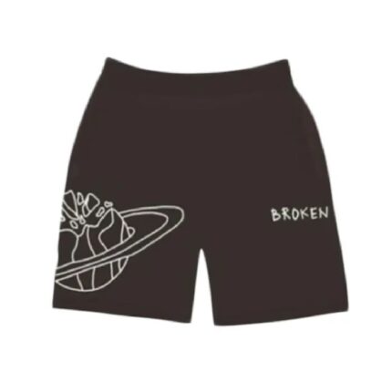 Broken Planet Market Outer Space Shorts Brown