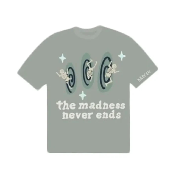 Broken Planet the Madness Never Ends T-Shirt Grey